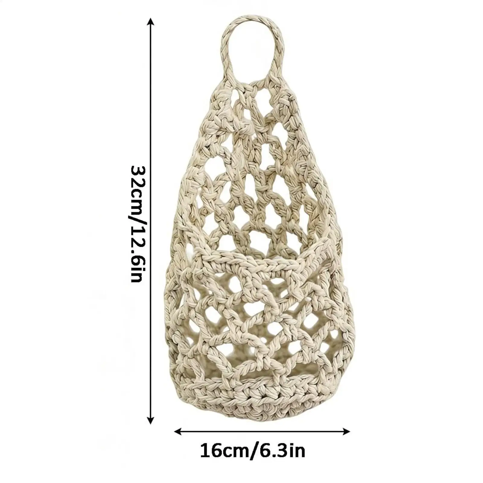 Macrame Plant Hanger Small Boho Woven Cotton Hanging Planter Wall Decor Indoor Flower Pot Holder for Door Apartment Office thumbnail 6