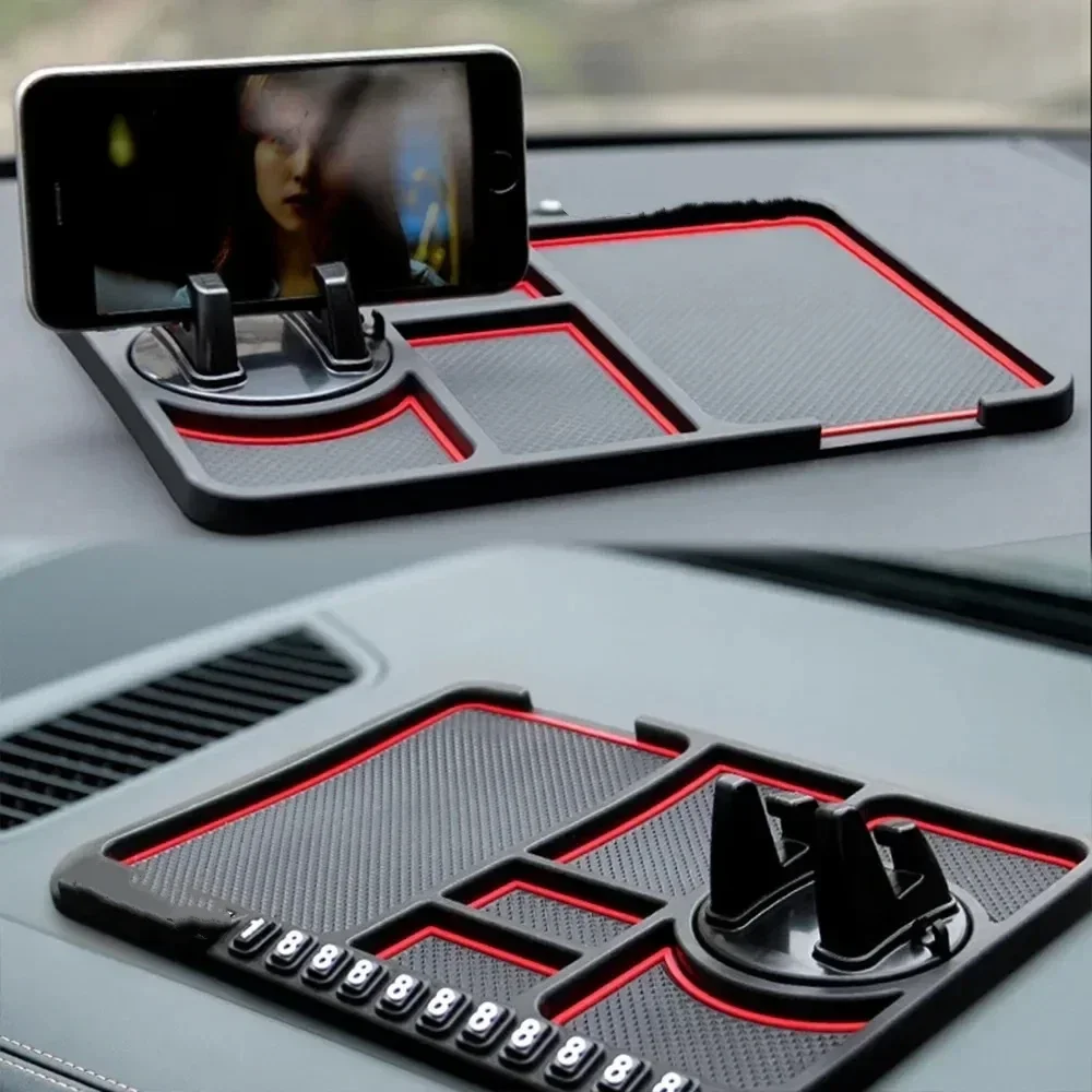 Multi-Functional Car Anti-Slip Mat Auto Phone Holder Non Slip Sticky Anti Slide Dash Phone Mount Silicone Dashboard Car Pad Mat thumbnail 3