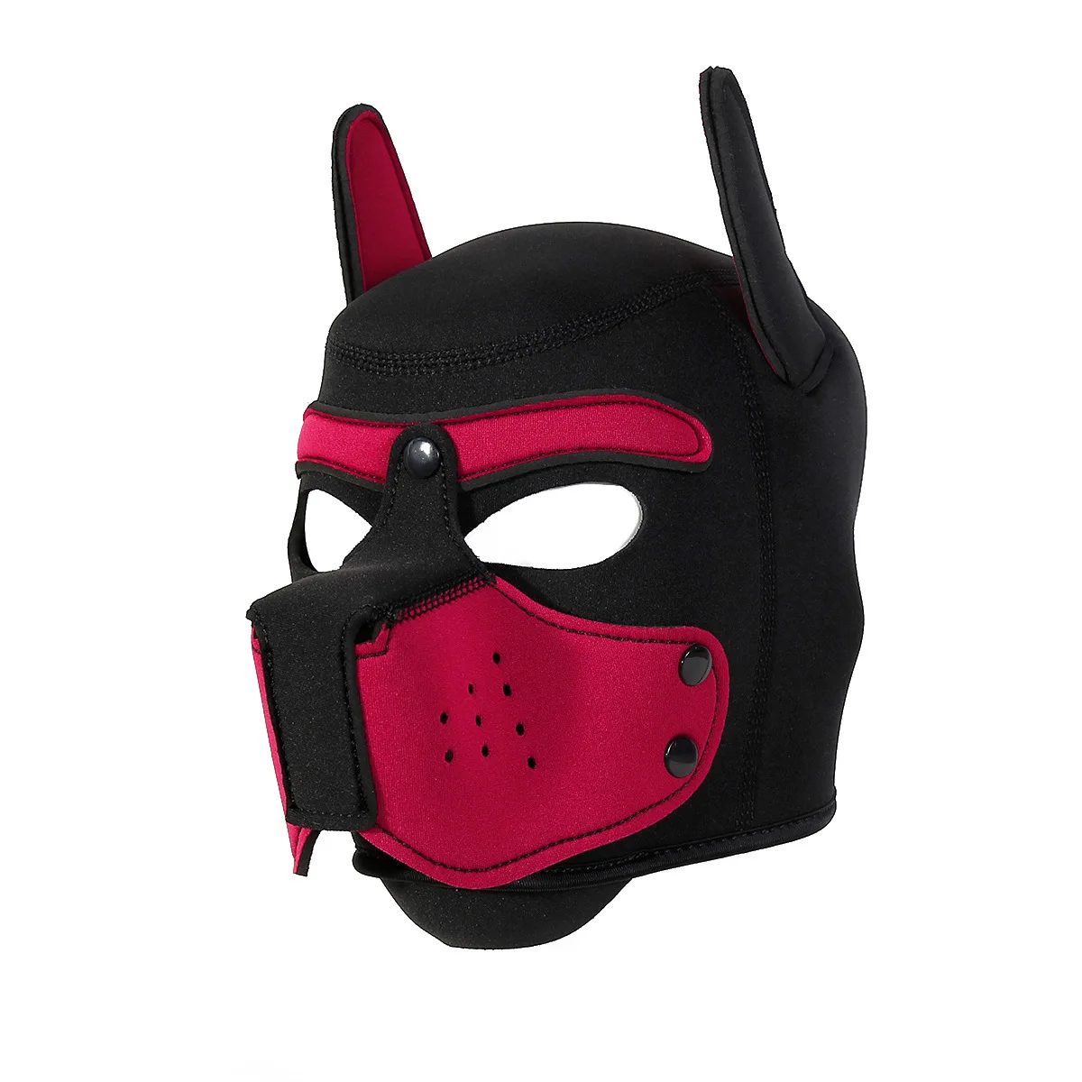 BDSM Large Size Puppy Hood Full Head Mask Dog Cosplay with Ears for Women Role Play Costume Party Fancy Dress Accessory thumbnail 2