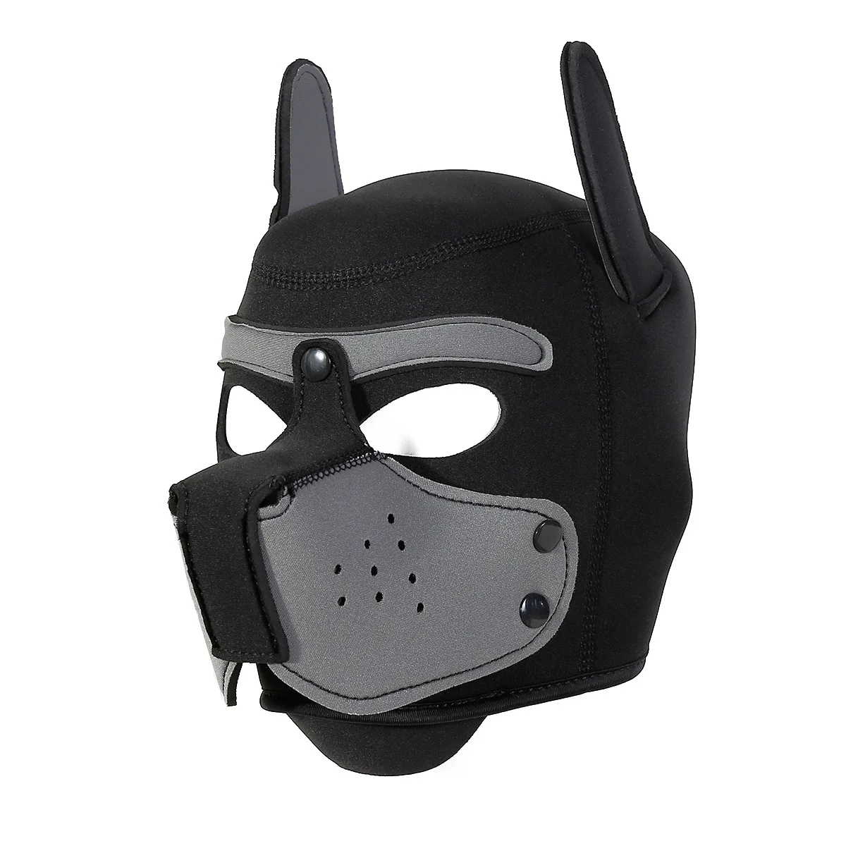 BDSM Large Size Puppy Hood Full Head Mask Dog Cosplay with Ears for Women Role Play Costume Party Fancy Dress Accessory thumbnail 3