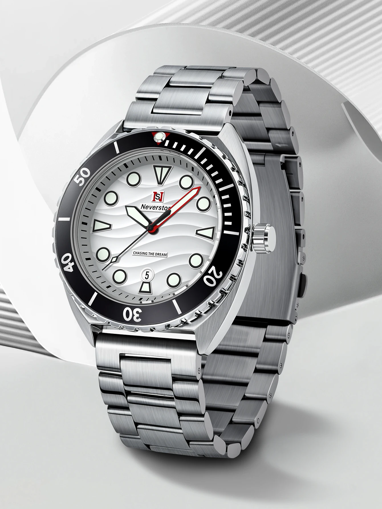 Men's Quartz Watch with Steel Band – Minimalist & Fashionable, Designer-Inspired, Premium Luxury Style thumbnail 5