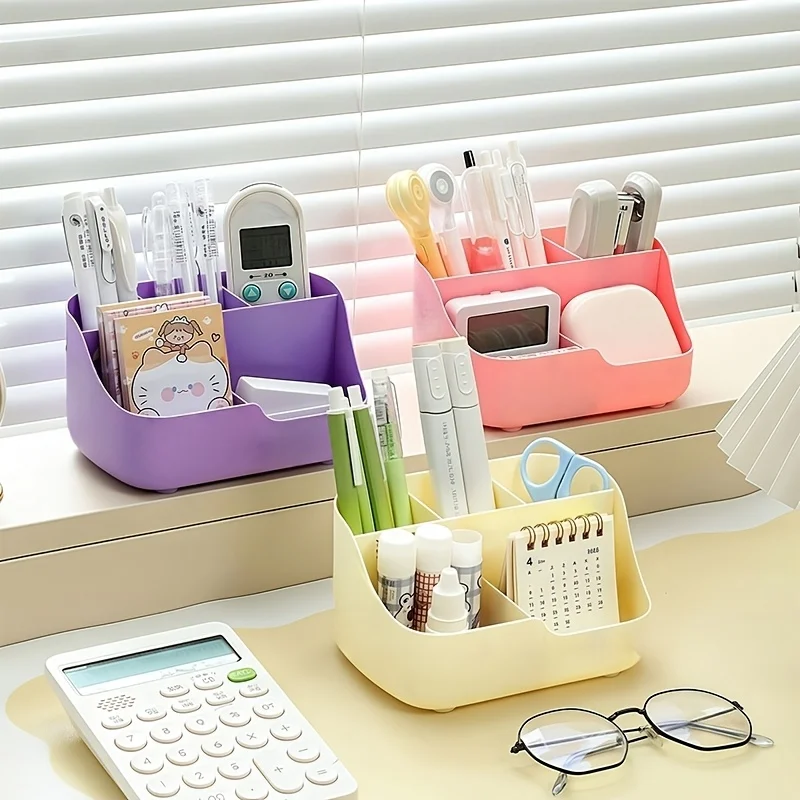 A Five-Compartment Desk Organizer And Drawer Storage Box, Multifunctional Office Pen Holder, Large-Capacity Desktop Storage Box thumbnail 3
