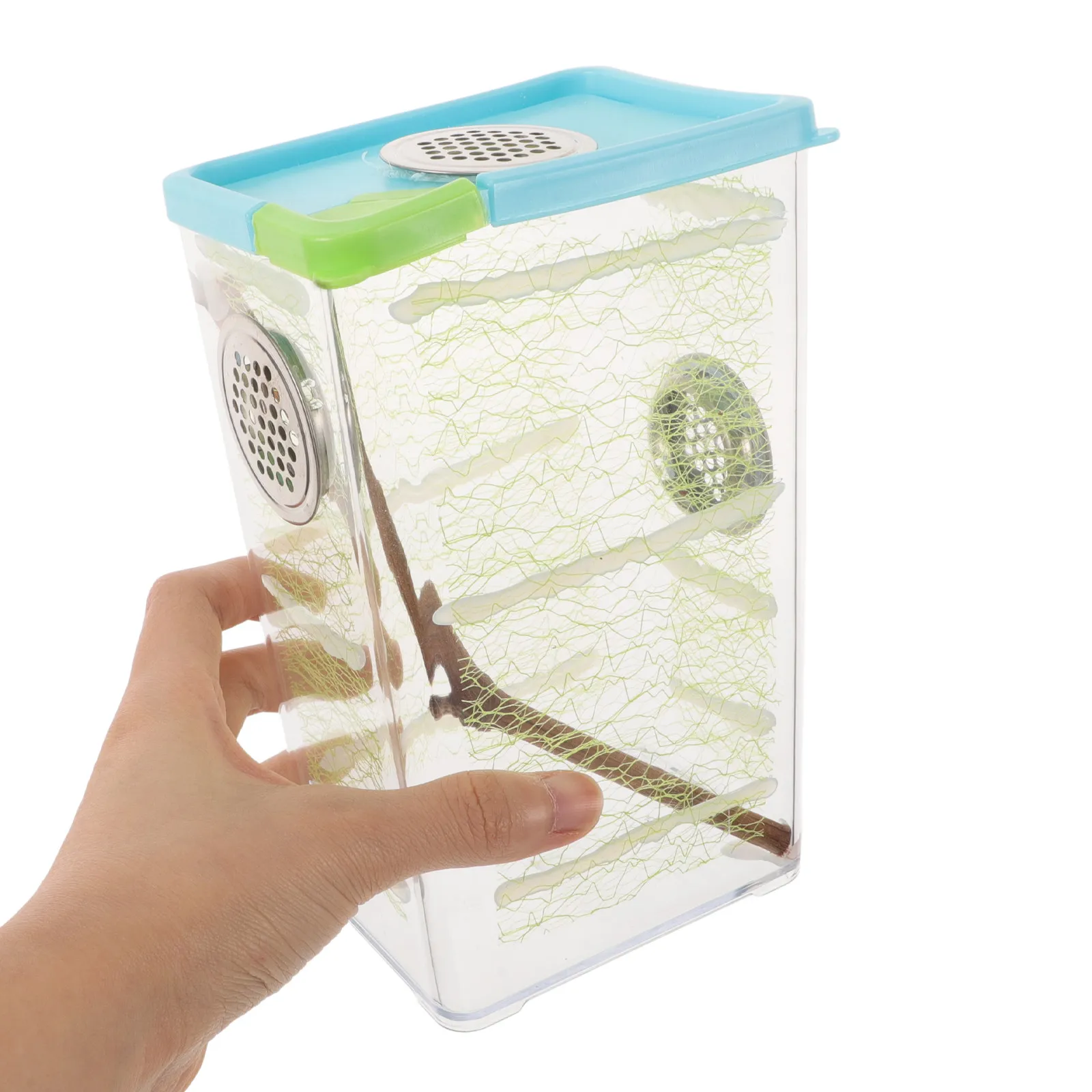 1Set Mantis Stick Insect Enclosure Transparent Insect Breeding Box Easy Clean Home Reptile Feeding Tank Habitat Terrarium thumbnail 4