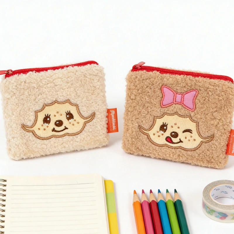 Cute Monchichi Money Bag Monchichi Zipper Coin Purse Cartoon Backpack Hanging Keychain Bags Pendant Storage Bags Gifts 몬치치 thumbnail 6