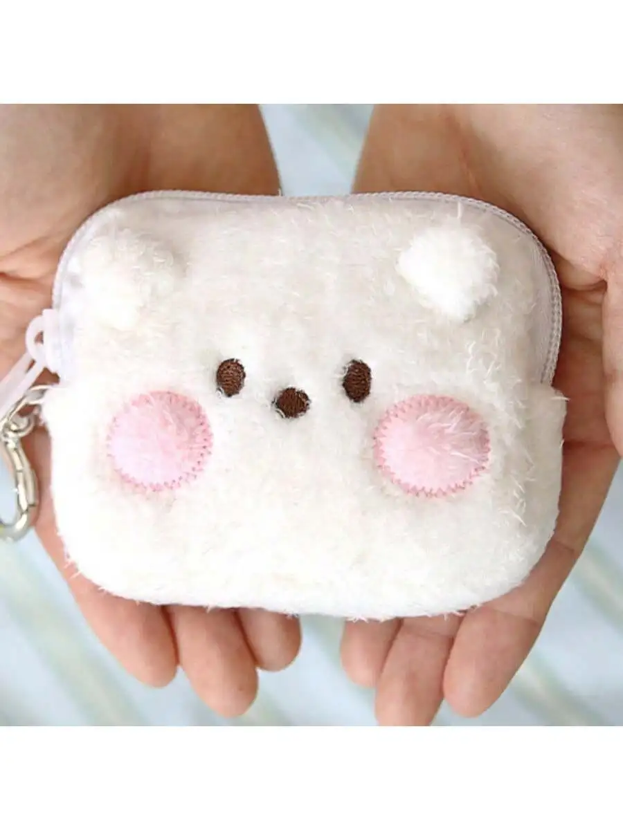BT21 KPOP Kawaii anime Cooky、Tata Cute Coin Purse Portable Toiletry Makeup Headphone Storage Bag thumbnail 3