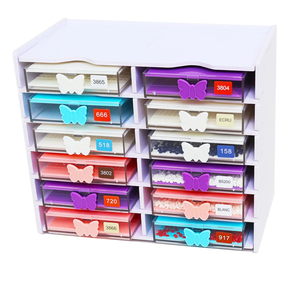 12/24/30 Grids Diamond Painting Tray Storage Rack Organizer Holder 5D Handmade Handicrafts Desktop Accessories for Crafts Sup thumbnail 3