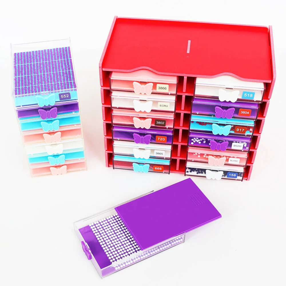 12/24/30 Grids Diamond Painting Tray Storage Rack Organizer Holder 5D Handmade Handicrafts Desktop Accessories for Crafts Sup thumbnail 6