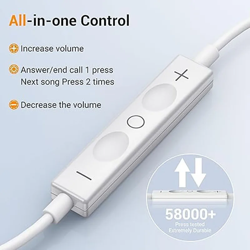 Original Type-C Wired Headphones In-Ear Earbuds 3.5mm Earphones Wire for Redmi Note K50 Xiaomi 15 14 13 12 11 10 Pro for Samsung thumbnail 2