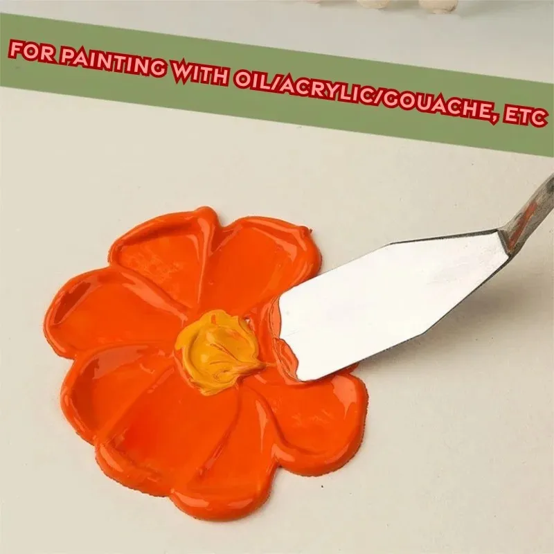 7PCS Wooden Handle Paint Spatula Set Oil Painting Scraper Art Paint Texture Painting Knife Tools MSCTYJ01 thumbnail 4