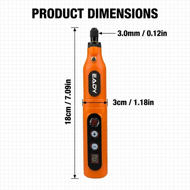 Wireless Rotary Tool 13000mAh Battery 5 Variable Speed Mini Cordless Grinder Pen Style Electric Grinding Polishing Kit for DIY thumbnail 6