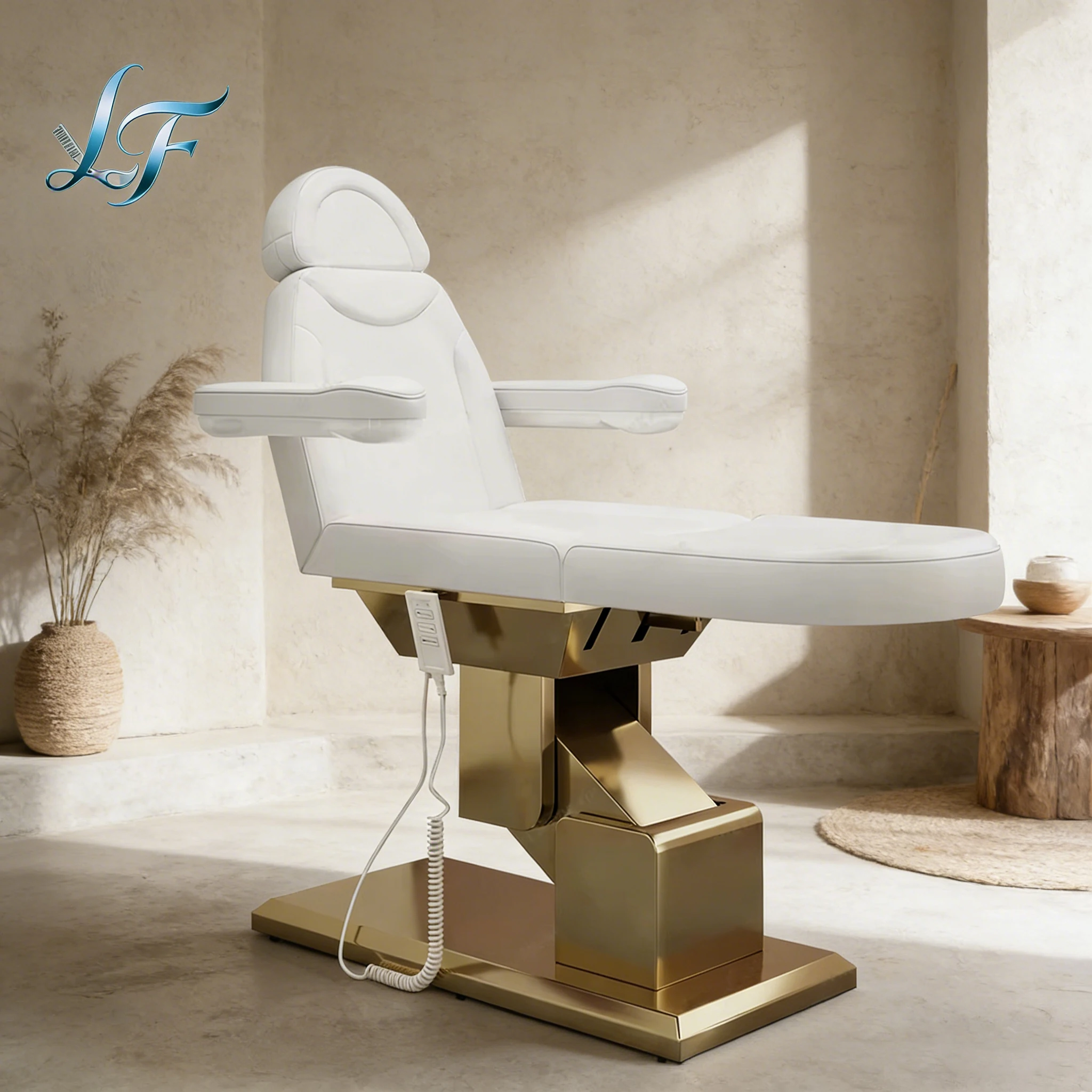 Luxury Salon Furniture 3 Motor Electric Facial Beauty Massage Bed Cosmetic Table Chair For Spa Hotel Fitness Gym Professional