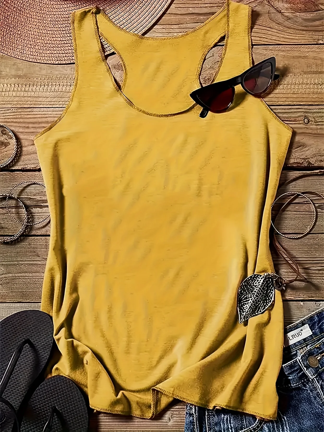 Spring and Summer Comfortable Round-Neck Casual Tops, Sleeveless Tops | Elastic Fabric, Summer Vest thumbnail 5