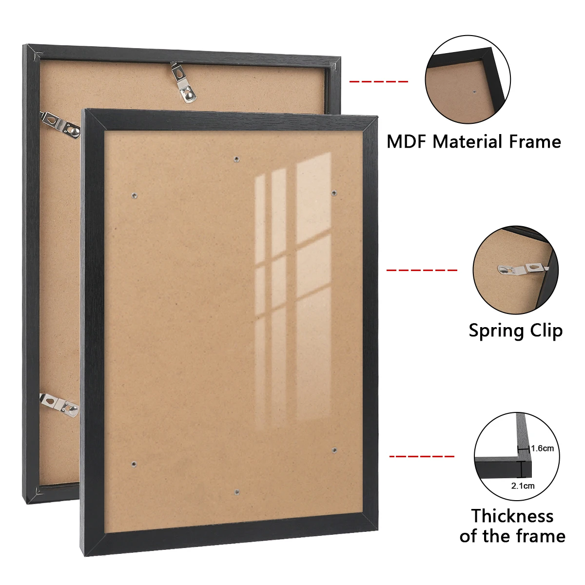 21x30&30x40cm Frame Black and White Wood Grain Photo Frame Can Be Hung on The Wall with Certificate Poster Canvas Painting Decor thumbnail 3