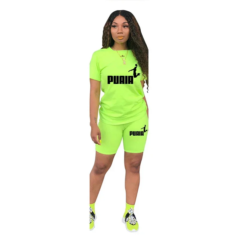 New Quality Casual Woman Clothing Summer Two Piece Set 2026 Women Tracksuit T-Shirts O-Neck Shorts Daily Short Sleeve Hot Sales thumbnail 6