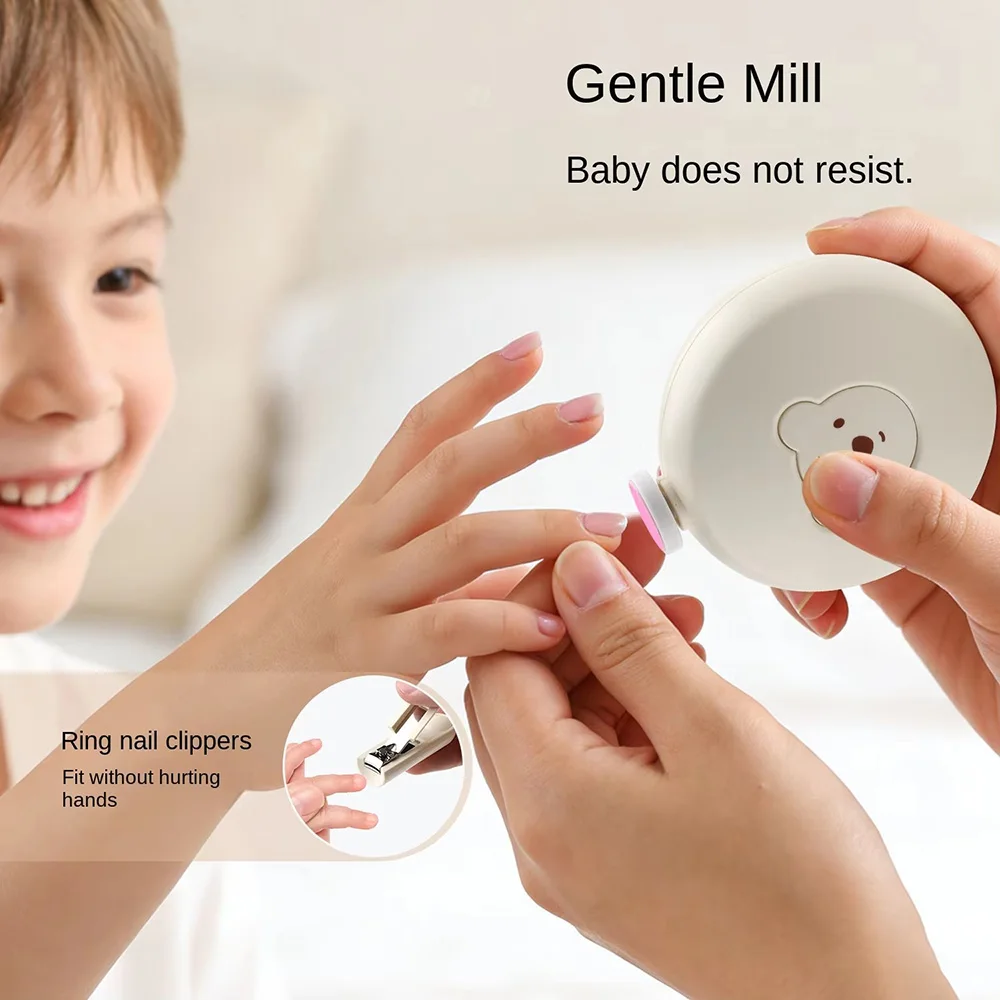 Children's Electric Nail Grinder & Clippers for Baby Mute Trimmer with Bear Pattern Nail Polisher Tool Baby Care Manicure Set thumbnail 3