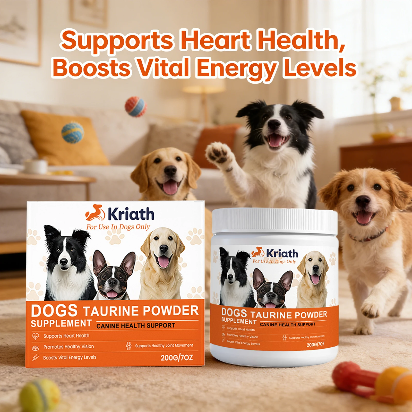 Dogs Taurine Powder Support Heart Health Boosts Vital Energy Levels Maintain Healthy Joint Movement Daily Nutrition Supplements thumbnail 4