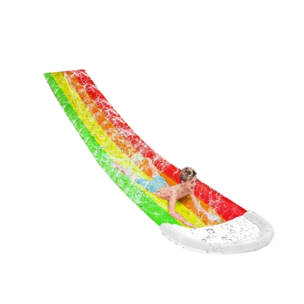 480x76CM Inflatable Water Slide Mat Summer Swimming Pool Waterskiing Splash Toys Outdoor Backyard Lawn Water Slides Sprinkler thumbnail 4