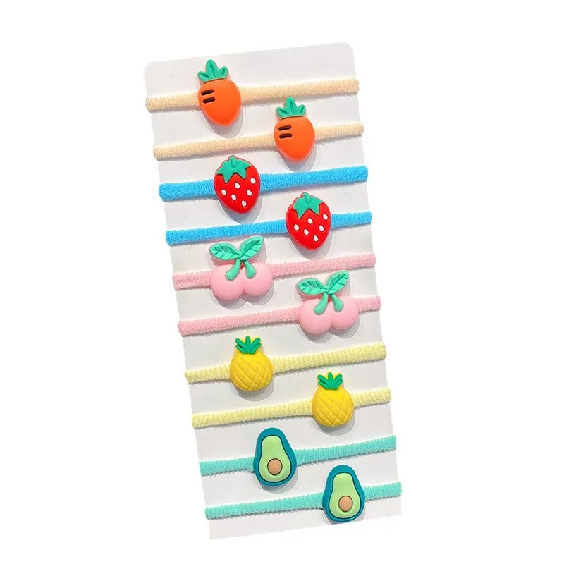 Adorable elastic hair ties for kids, gentle on hair, with towel loops for baby hair bands thumbnail 5