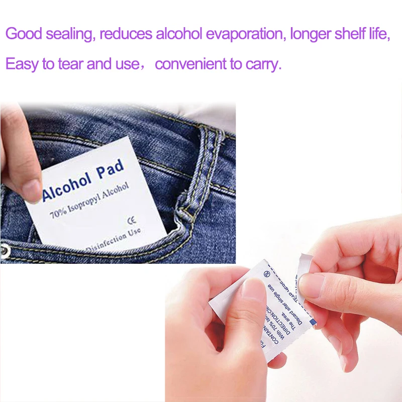 75% Alcohol Disinfectant Wipes Disposable Disinfection Cotton Pads Alcohol Disinfecting Cleaning Wipes for Phones Screen Glasses thumbnail 3