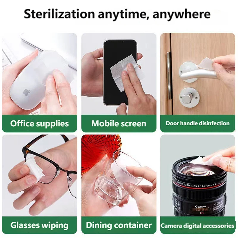 75% Alcohol Disinfectant Wipes Disposable Disinfection Cotton Pads Alcohol Disinfecting Cleaning Wipes for Phones Screen Glasses thumbnail 5