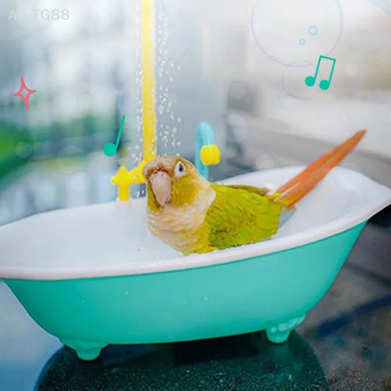 Parrot Bath Tub Toy Bird Pet Supplies Play House Bathroom Accessories thumbnail 6