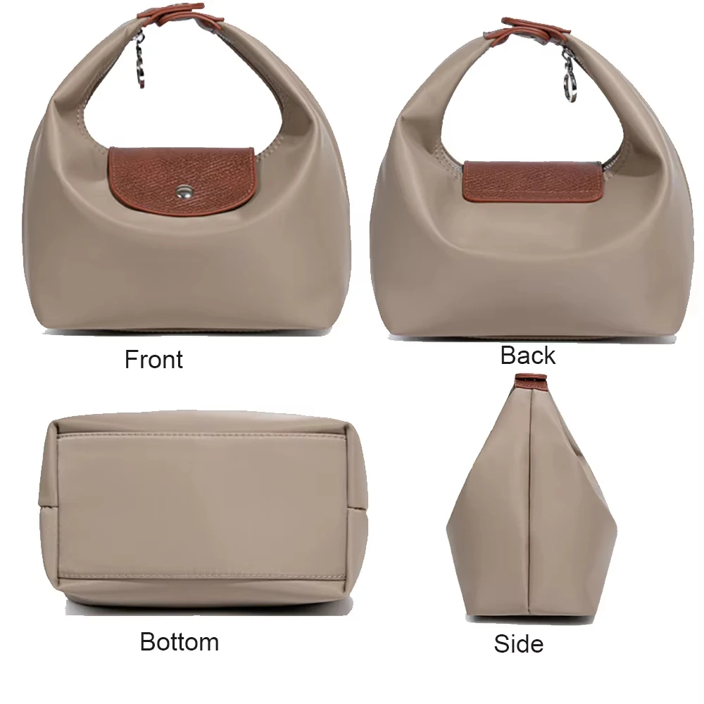 Versatile Lady Crossbody Bag Nylon Waterproof Tote with Two Detachable Straps Fashionable Dumpling Handbag for Women thumbnail 5