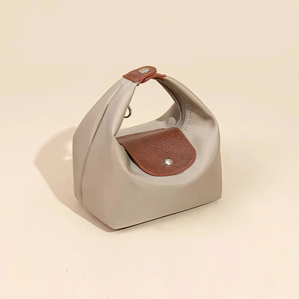 Versatile Lady Crossbody Bag Nylon Waterproof Tote with Two Detachable Straps Fashionable Dumpling Handbag for Women thumbnail 3