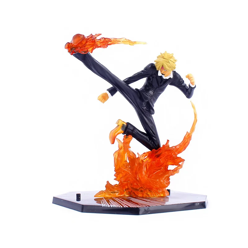 New One Piece Anime Figure Fire Fist Luffy Ace Sanji Battle Model Dolls sabo Action Figurine Zoro Ghost Collection Toys thumbnail 3