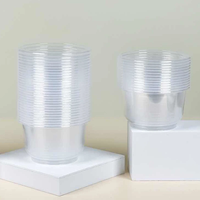 Disposable Plastic Bowls Transparent Heavy Duty for Ice Cream Dessert Fruit Salad Picnic Wedding Party Kitchen Food Container thumbnail 6