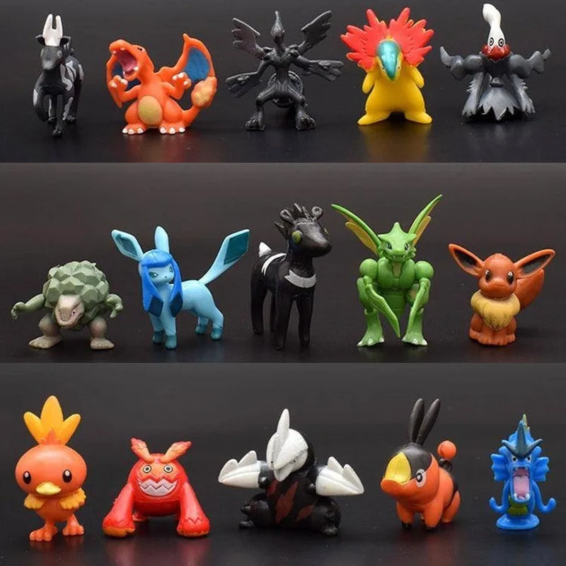 48/72/96/120/144pcs Pokemon Anime Action Toy Figures Doll Model Colletion Toys For Children thumbnail 5