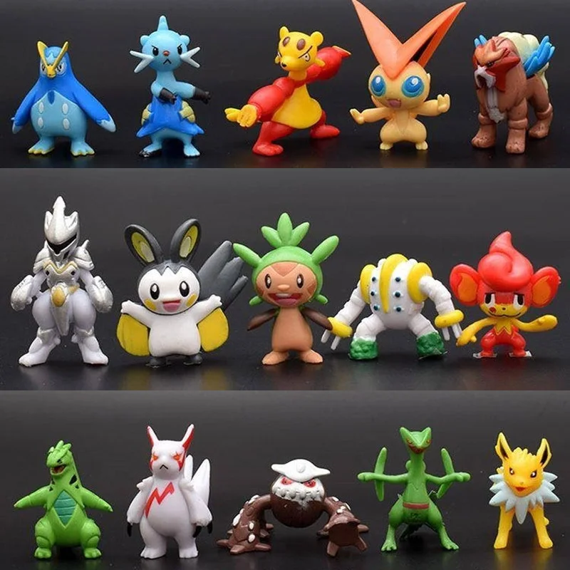 48/72/96/120/144pcs Pokemon Anime Action Toy Figures Doll Model Colletion Toys For Children thumbnail 4