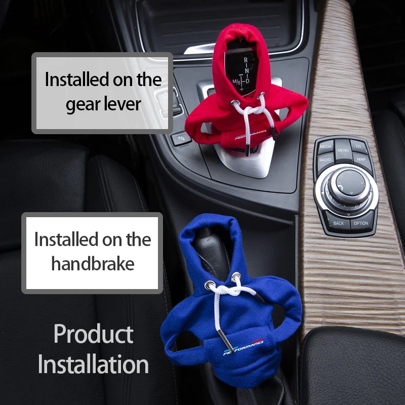 Car Gear Shift Knob Cover Hoodie Shifter Boot Dust Cover Car Interior Decoration For BMW Performance M2 M3 M4 X1 X3 X4 X5 E87 X7 thumbnail 5