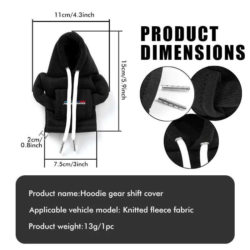 Car Gear Shift Knob Cover Hoodie Shifter Boot Dust Cover Car Interior Decoration For BMW Performance M2 M3 M4 X1 X3 X4 X5 E87 X7 thumbnail 6
