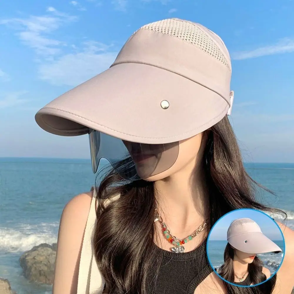 Women Lady Girl Outdoor Visor Cap Fishing Caps Sunglasses Female Summer Hat Empty Top Hat Anti-UV Beach Hat Sun Hats Sports Cap