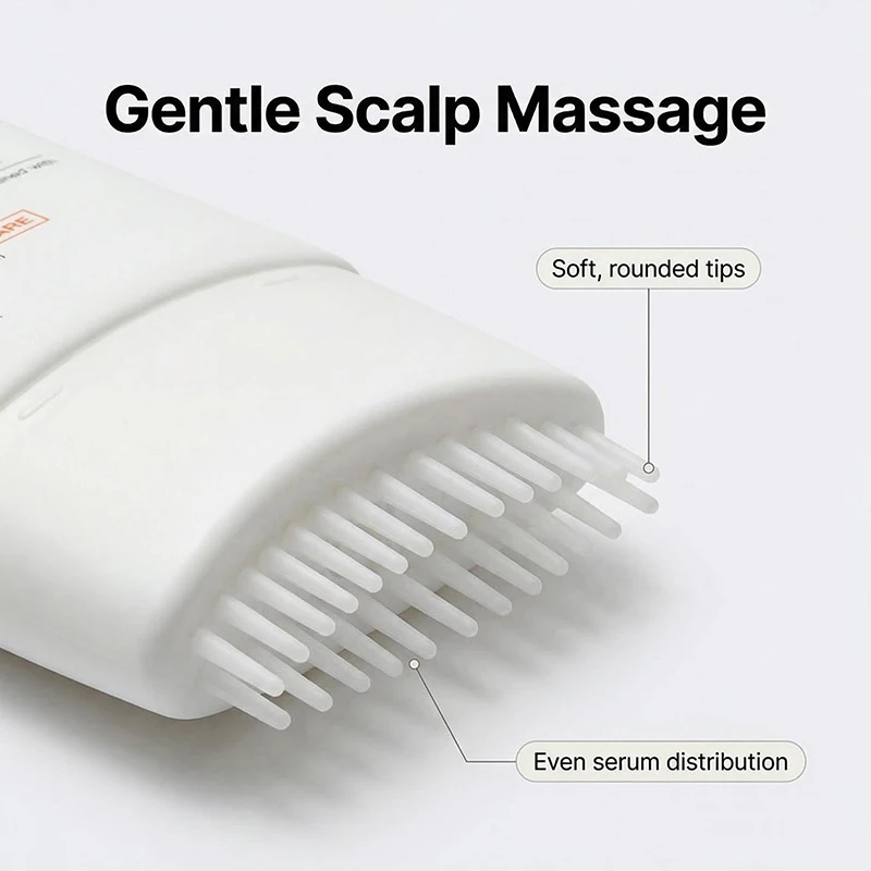 Hair Serum With Built-In Brush,Hair Nourishing Strengthening Essence,Improve Scalp Environment,Scalp Massager,Korean Hair Care thumbnail 6