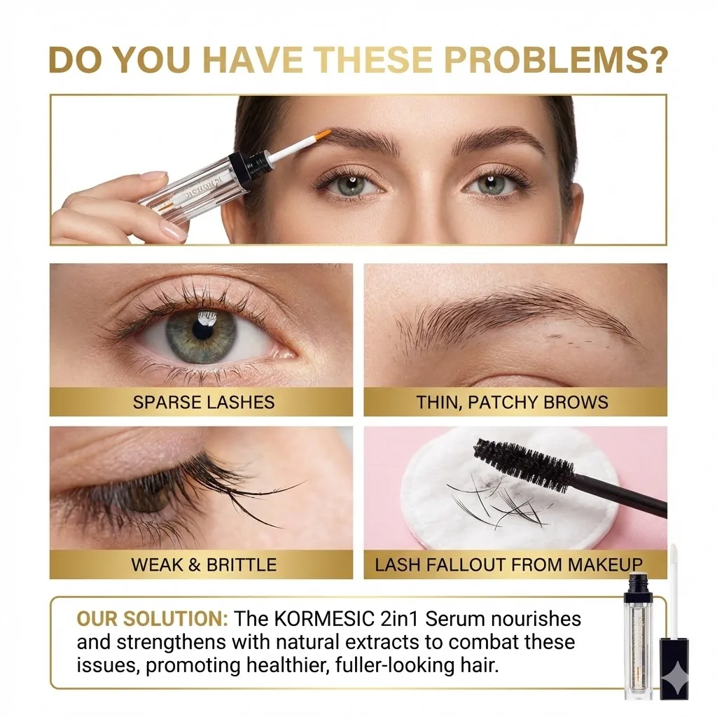 2 in 1 Fast Eyelash Eyebrows Growth Serum 7 Days Natural Eyelash Enhancer Longer Fuller Thicker Curling Lengthening Lash Makeup thumbnail 4