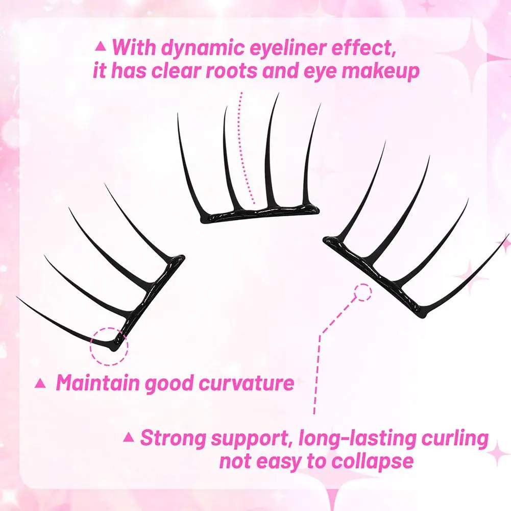 【K-pop 2.0 Style】Self Adhesive False Eyelashes - No Glue Needed Easy to Wear in Seconds Trendy for Daily/Party Eye Makeup thumbnail 6