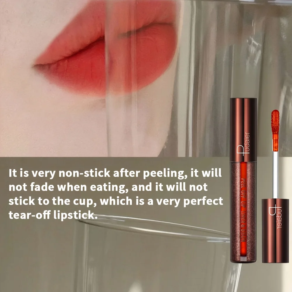 Peel-Off Lip Gloss - Long-wearing waterproof formula, moisturizing gloss, easy to apply, suitable for all light brown skin types thumbnail 6