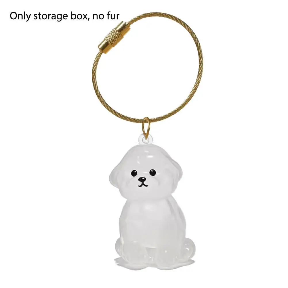 Dog Hair Storage Memorial Keepsake Pendant Backpack Keychain Pet Hair Fur Capsule Key Pendant Transparent Fur Collection Box thumbnail 6