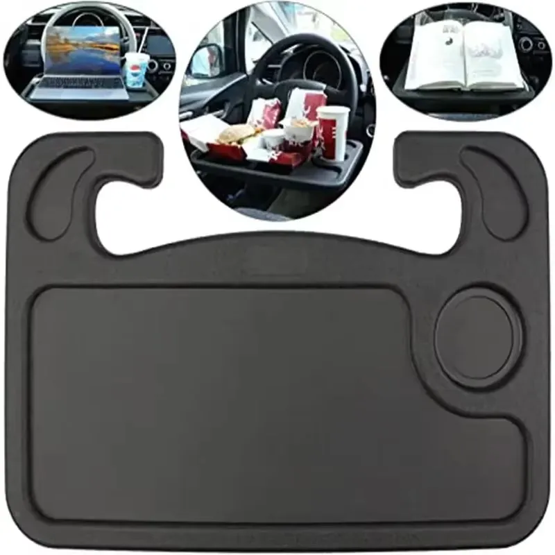 Car Tray Table  Computer Desk Mount Stand Eat Work Car Steering Wheel Dining Table Bracket Drink Food Coffee Tray Board thumbnail 4