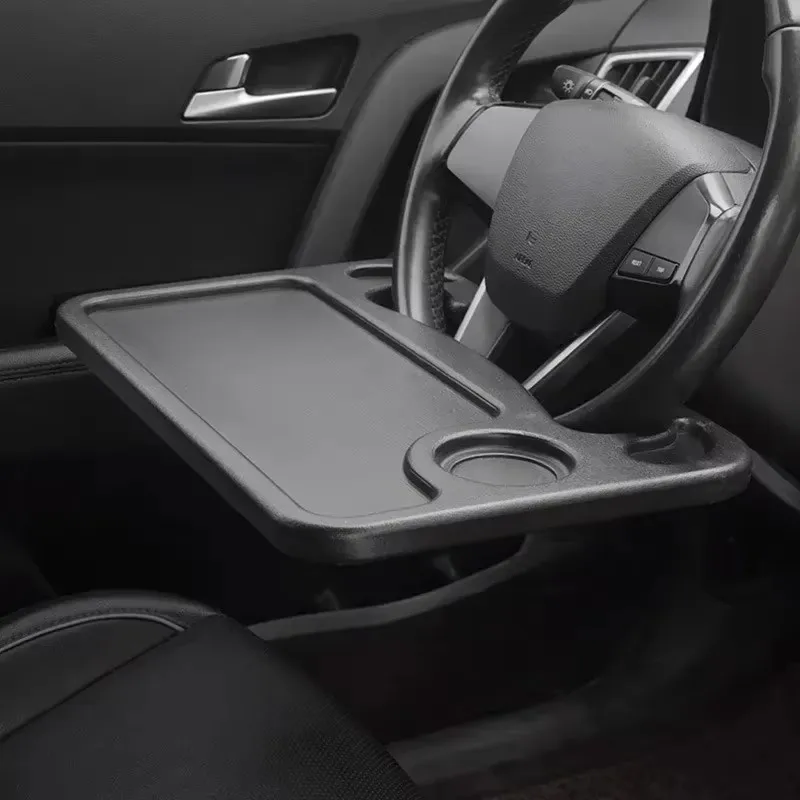Car Tray Table  Computer Desk Mount Stand Eat Work Car Steering Wheel Dining Table Bracket Drink Food Coffee Tray Board thumbnail 2