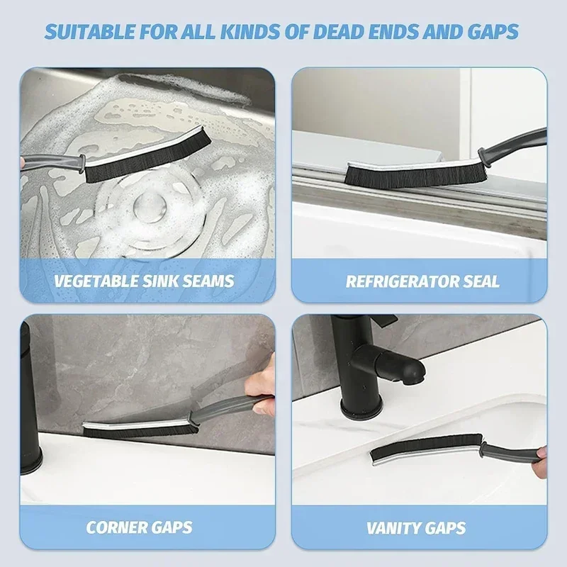 Durable Grout Gap Cleaning Brush Kitchen Toilet Tile Joints Dead Angle Hard Bristle Cleaner Brushes for Shower Floor Line 5-1Pcs thumbnail 2