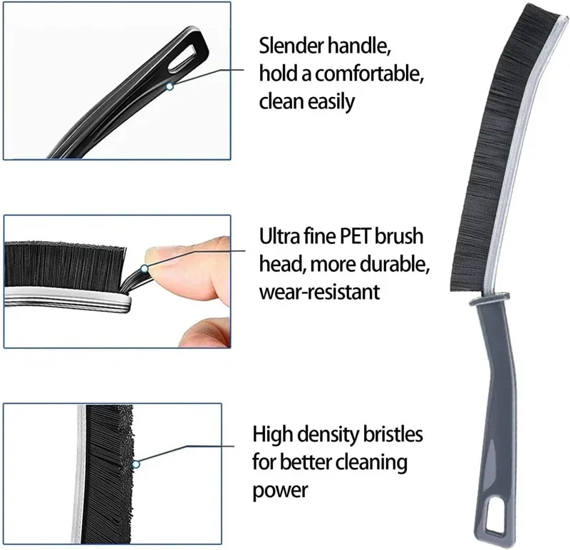 Durable Grout Gap Cleaning Brush Kitchen Toilet Tile Joints Dead Angle Hard Bristle Cleaner Brushes for Shower Floor Line 5-1Pcs thumbnail 5