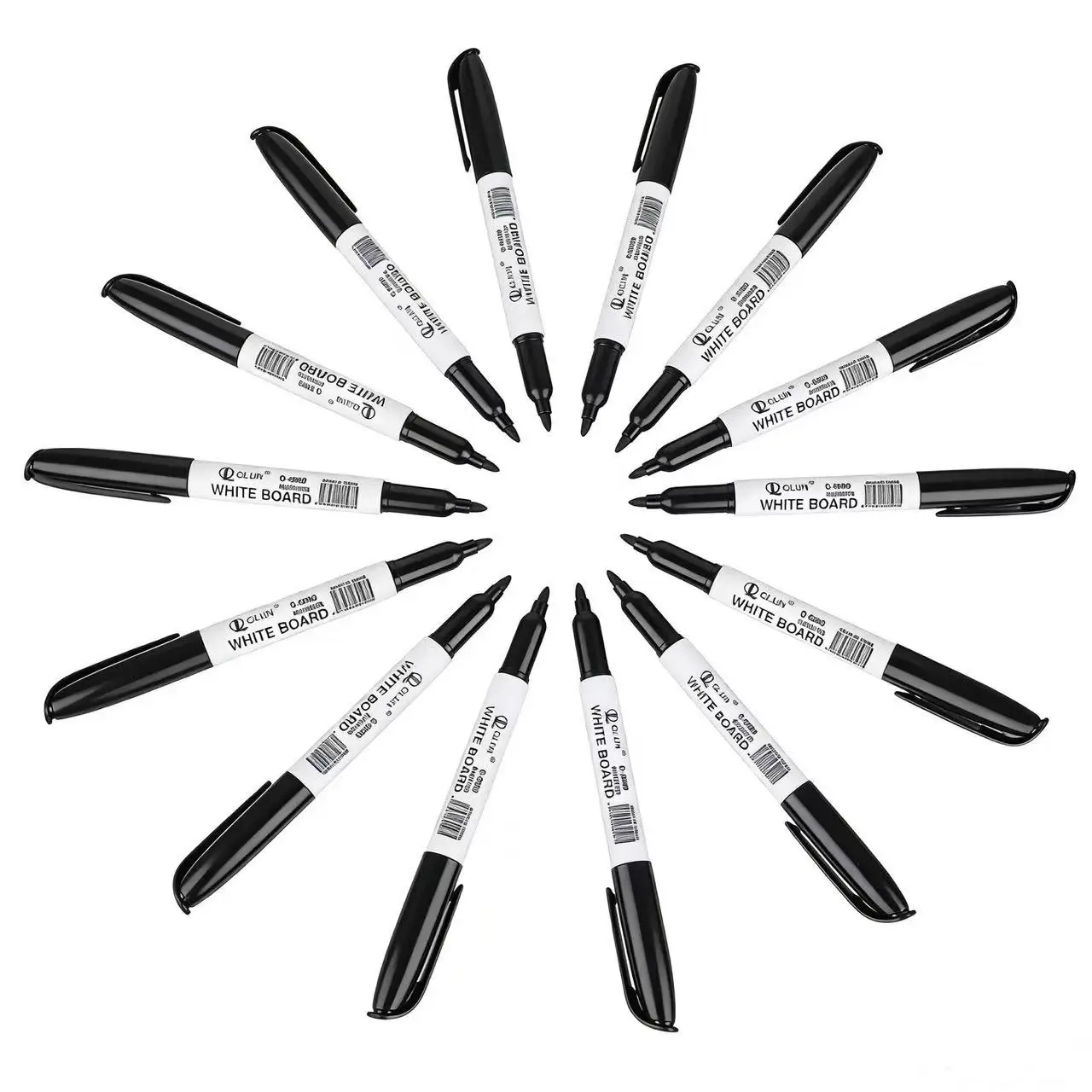 12Pcs Large Capacity Erasable Whiteboard Markers, Water-Based Ink Black Dry Erase Pens for Office School Teaching Supplies thumbnail 6