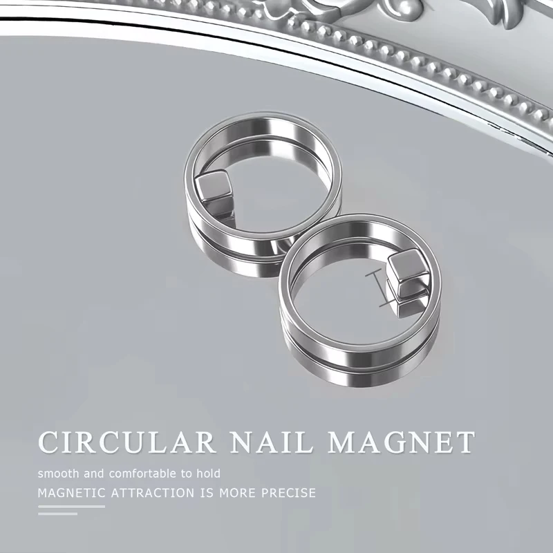 New Circular Cat Eye Nail Magnet Strong Nail Art Magnetic Gel Polish Guide Tool DIY Magnetic Nail Helper Manicure Design thumbnail 5