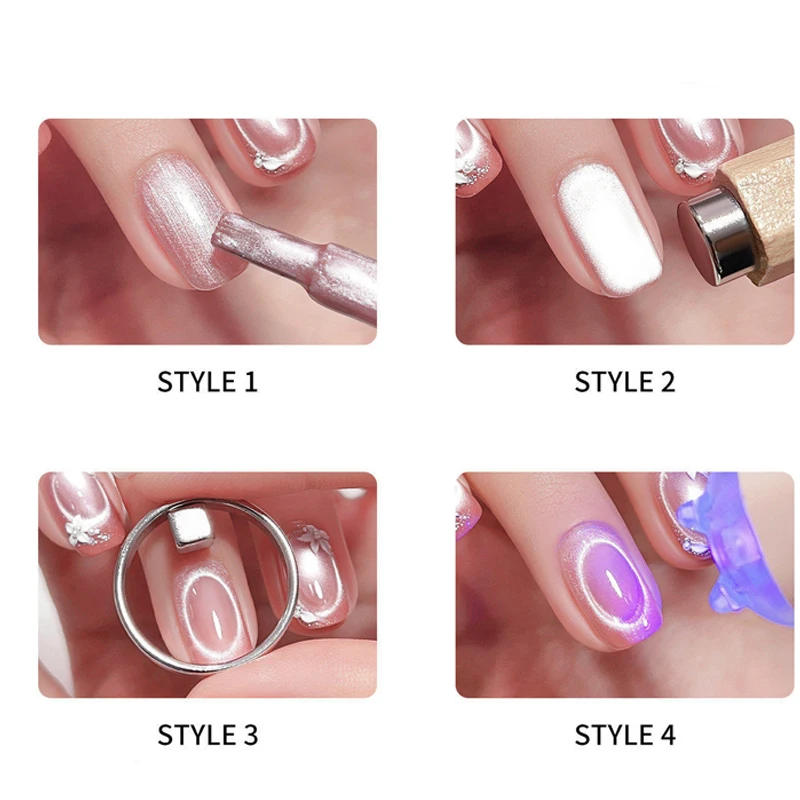 New Circular Cat Eye Nail Magnet Strong Nail Art Magnetic Gel Polish Guide Tool DIY Magnetic Nail Helper Manicure Design thumbnail 3