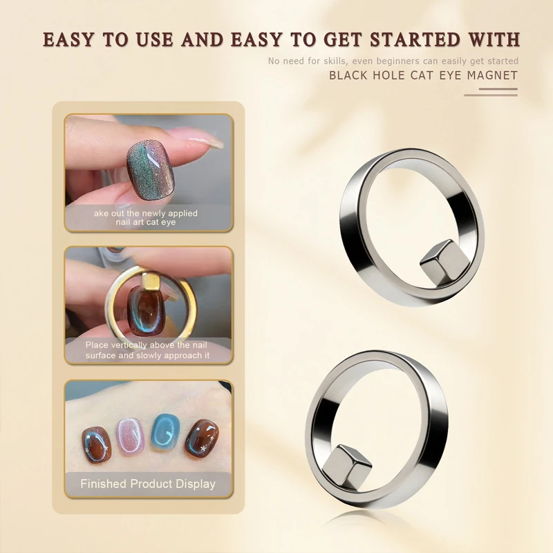 New Circular Cat Eye Nail Magnet Strong Nail Art Magnetic Gel Polish Guide Tool DIY Magnetic Nail Helper Manicure Design thumbnail 6
