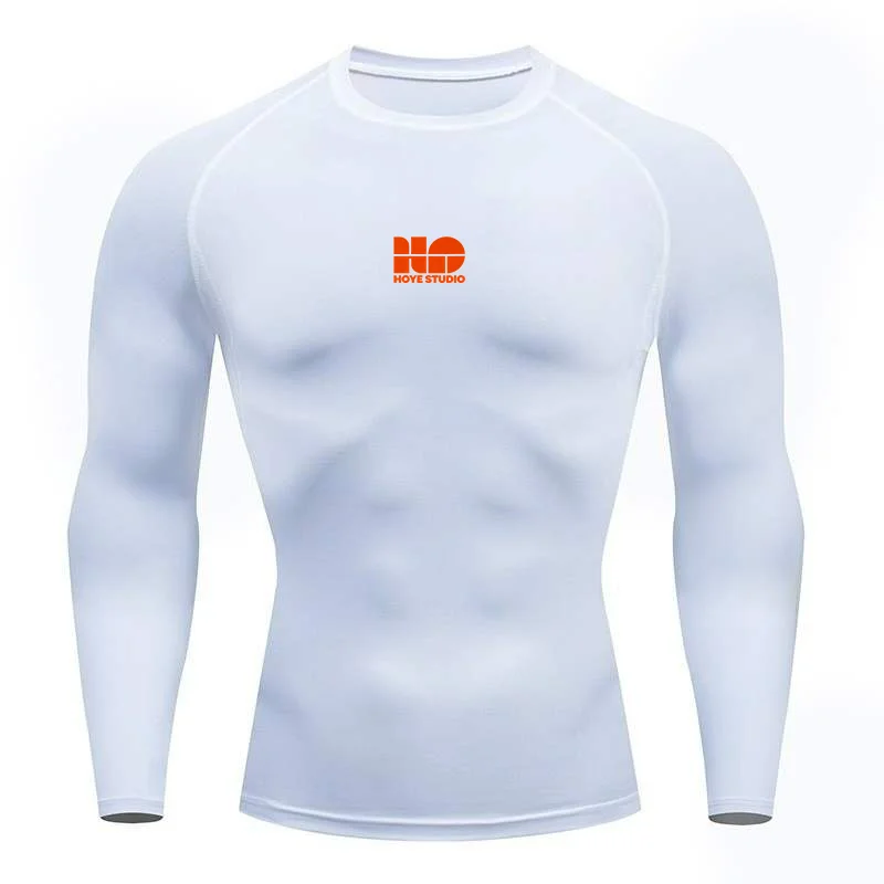 Men's Workout Compression Shirt Quick Dry Running T-shirt Turtleneck Long Sleeve Rash Guard Gym Base Layer Athletic Undershirt thumbnail 2