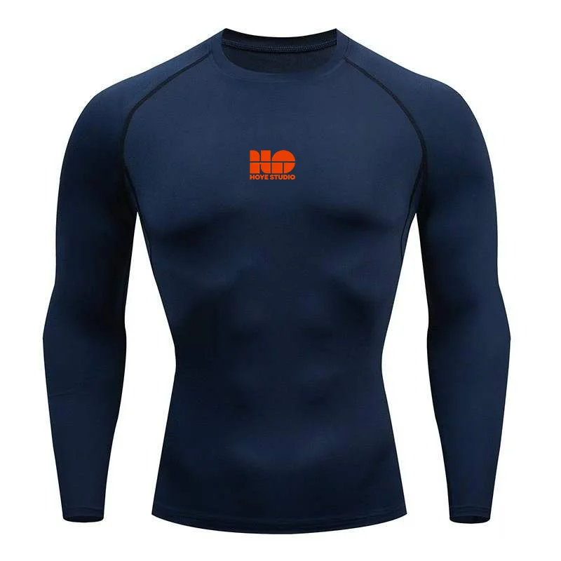Men's Workout Compression Shirt Quick Dry Running T-shirt Turtleneck Long Sleeve Rash Guard Gym Base Layer Athletic Undershirt thumbnail 3
