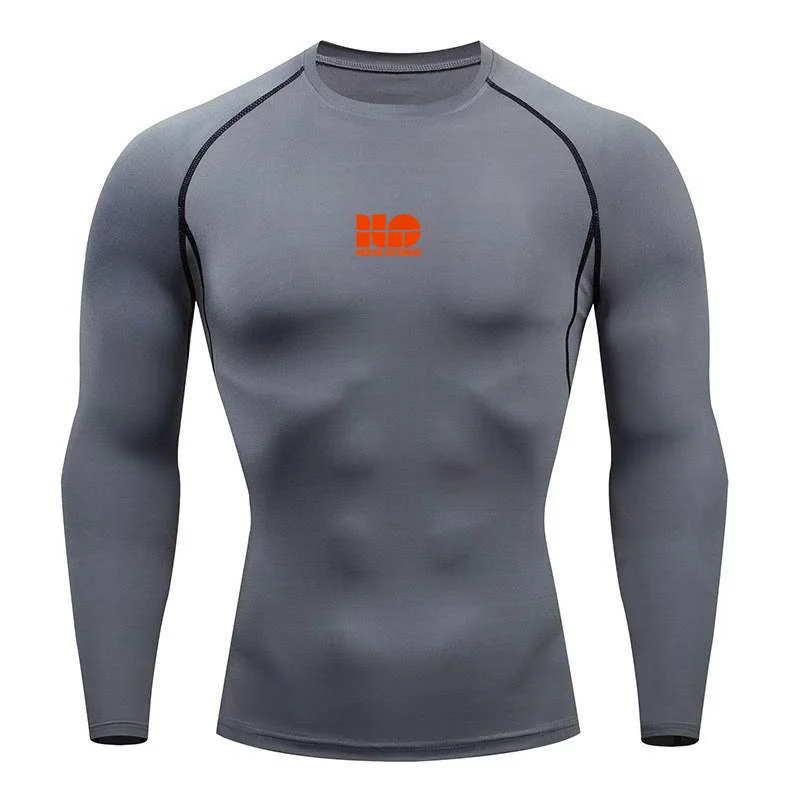 Men's Workout Compression Shirt Quick Dry Running T-shirt Turtleneck Long Sleeve Rash Guard Gym Base Layer Athletic Undershirt thumbnail 5